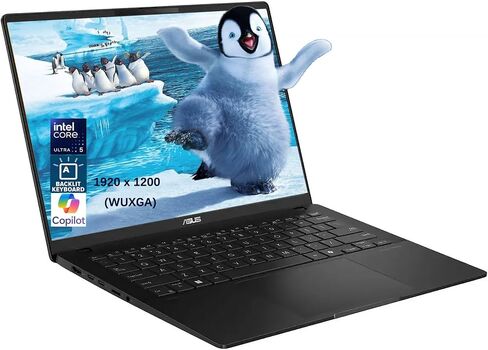 Asus Vivobook S 14 14 "الكمبيوتر المحمول ، AI تعمل على أجهزة الكمبيوتر المحمولة Wuxga OLED ، Intel 8-Core Ultra 5 226V ، 16GB LPDDR5X RAM ، 1TB SSD ، Lacklit KB ، WiFi 7 ، Thunderbolt 4 ، Windows 11 Pro +BWE. in Kuwait