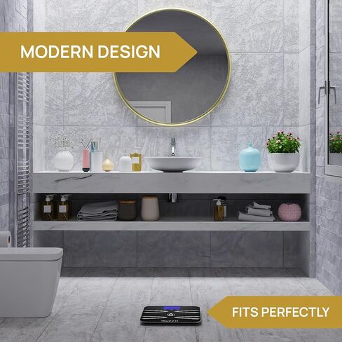 INEVIFIT BODY-ANALYZER SCALE, Highly Accurate Digital Bathroom Body Composition Analyzer, Measures Weight, Body Fat, Water, Muscle, BMI, Visceral levels & Bone Mass for 10 Users. includes Batteries in Kuwait