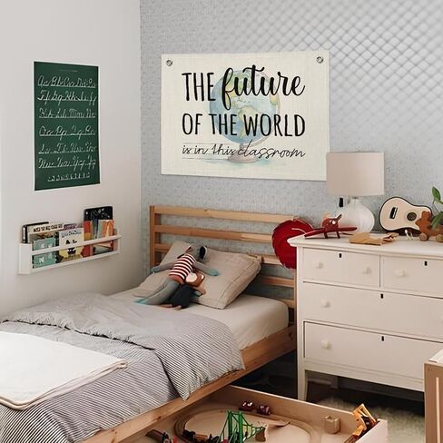 Boho Classroom Decor, You Make This Classroom Brighter Wall Hanging Banner, Positive Motivational Wall Decor, Linen Banner Flag Decor for School Classroom in Saudi Arabia