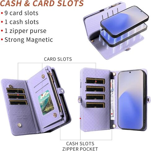 Asuwish Phone Case for Samsung Galaxy Note 20 5G Zipper Wallet Detachable Cell Cover with Tempered Glass Screen Protector Crossbody Strap Flip Card Holder Note20 Notes 20s Twenty Not S20 Women White in Saudi Arabia