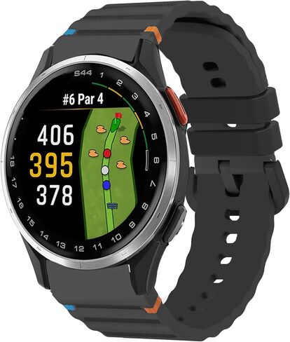 Compatible with Garmin Approach S44 Band, 20mm Quick Release New Silicone Woven Line Adjustable Replacement Strap Compatible for Garmin Approach S50, S44, S42, S40 Smartwatch in Kuwait