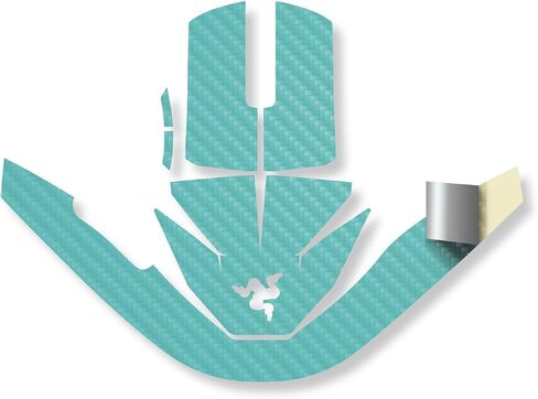 Carbon Fiber Mouse Skin Compatible with Razer Viper V3 Pro - Viper Snow - Premium 3M Vinyl Protective Wrap Decal Cover - Easy to Apply | Crafted in The USA by MightySkins in Saudi Arabia