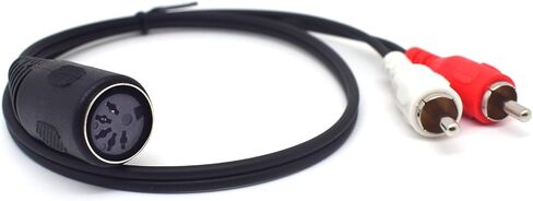 5 Pin DIN Female to 2 RCA Male Audio Cable 1.6FT for B&O Naim Quad in Kuwait
