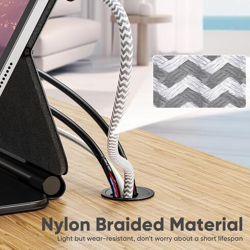 20 Ft USB C Cable, Long USB A 2.0 to Type C 12W Fast Charging Cord Compatible with Xbox PS5 Controller, Phone of iPhone 16/15 Galaxy S24/S25 Ultra A14/15/16 LG Pixel, Tablet, Silver Nylon Braided in Saudi Arabia