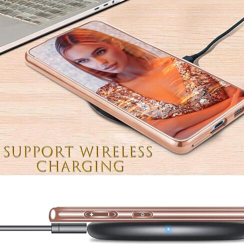 Silicone Case for Samsung Galaxy A55 5G Case Glitter Sparkle Bling, Hybrid Matte Back Case High Impact Heavy Duty Shockproof Protective Cover for Samsung A55 Cute Case for Women 6.6" (Rose Gold) in Kuwait