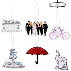 6PCS Car Air Fresheners Hanging,Funny Fans Lovers Merchandise,Fun TV Show Theme Gift,Car Fragrance Cute for Car Rearview Mirror,Car Home Party Supplies Christmas Gift