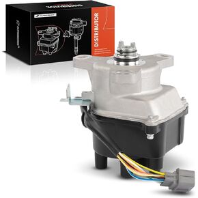 A-Premium Ignition Distributor with Cap and Rotor Compatible with Honda Civic 1999-2000 1.6L, Replace# 30105-P2E-A11, TD-73U
