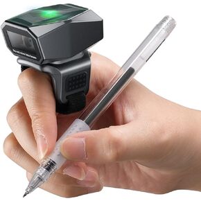 Eyoyo Upgraded 2D Ring Barcode Scanner Bluetooth, USB Wired & 2.4G Wireless & Bluetooth Mini Wearable Bar code Scanner, 1D 2D QR Image Barcode Reader PDF417 Data Matrix for iPhone, Andriod, Tablet, PC