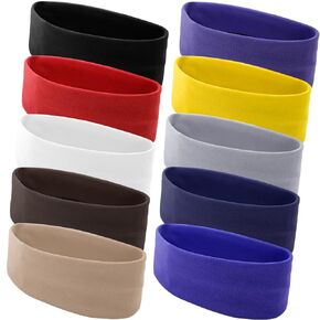 10 Pieces Elastic Yoga Hairband, Elastic Silk Headband Sports Yoga Hair Protection Band, Fashion Headbands for Teens Girls Women Exercise Running Sports Hair Wrap Accessories