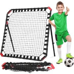 Net Playz Easy Playz Portable Soccer Rebounder, 4 Ft x 4 Ft, Easy Set Up, Sturdy Metal Tube, with Quick Folding Design, No Assembly Needed! Multi Angle Adjustment, Carry Bag Included