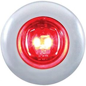 United Pacific 37142 2 LED Mini Clearance/Marker Light with Bezel (Amber LED/Amber Lens)