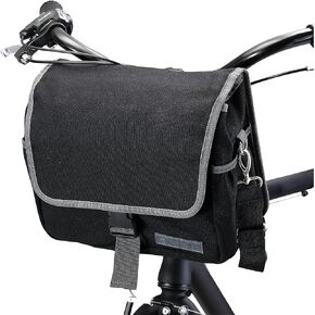 sixthreezero Bike Bag for Front Frame or Rear Rack Mount, Waterproof Messenger Bag Clip On Bicycle Pannier with Shoulder Strap