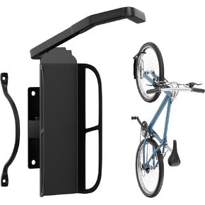 Swivel Bike Wall Mount, Vertical Bike Rack for Garage, Swing 90 Degrees, Bike Hanger Hook for Mountain or Hybrid Bike Storage, Space Saving Bike Holder