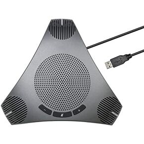 USB Speakerphone with Omnidirectional Microphone, 360 Pick-up, AEC/ANS, 3m/11.5ft Range, Crystal Clear Sound, Easy Setup, Compatible with Skype, Zoom, Teams, etc.