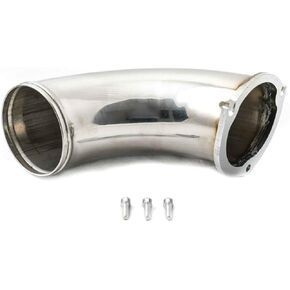Polished High Flow Intake Elbow Turbo Inlet Horn Compatible with 2001-2004 Chevy/GMC 6.6L LB7 Duramax Diesel