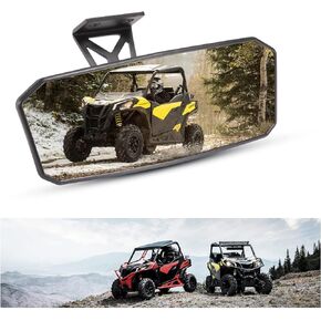 KIWI MASTER Rear View Center & Side Mirrors Compatible for 2018-2024 Can-Am Maverick Sport/Trail, 2021-2024 Can-Am Commander Accessories Adjustable Folding Rear View Racing Mirror 715003639
