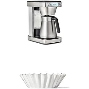 Bundle of OXO Brew 12-Cup Coffee Maker With Podless Single-Serve Function,Silver + OXO Brew Commercial Basket Style Large Coffee Filters in Kuwait