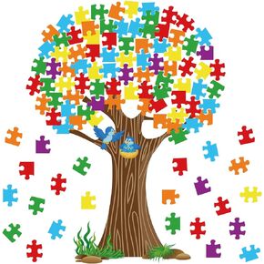 Boho Classroom Tree Bulletin Board Set with Heart Shape Cutouts, Welcome Classroom Bulletin Tree Wall Decors Supplies for School Elementary Teacher Chalkboard