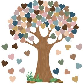 Boho Classroom Tree Bulletin Board Set with Heart Shape Cutouts, Welcome Classroom Bulletin Tree Wall Decors Supplies for School Elementary Teacher Chalkboard in Saudi Arabia