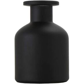 1Pcs 150ml/5oz Empty Refillable Glass Diffuser Bottles Aromatherapy Jar Container Fragrance Accessories Use for DIY Replacement Reed Diffuser Sticks Sets Essential Oils Crafts Decor (Black)
