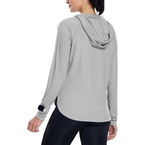 Women's UPF 50+ Sun Shirt SPF Long Sleeve Lightweight Hoodie UV Protection Clothing Hiking Fishing Outdoor