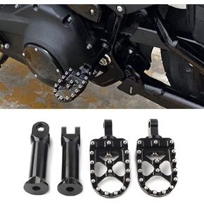 Newsmarts Black Rear Passenger Foot Pegs Footrest W/Bracket Assembly For Harley Softail Street Bob 2018-2020