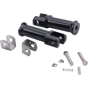 Passenger Foot Peg Support Footrest Mount Clevis Kit Compatible with 2018-2021 Harley Softail (Gloss Black)