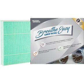 Spearhead HEPA Breathe Easy Cabin Filter, Up to 99.97% Filtration of 0.3 Micron Particles w/No Airflow Reduction (BE-671H)