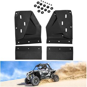 KIWI MASTER Front Mud Flaps Guards Compatible for 2014-2023 Polaris RZR XP/4 1000 S 900 Turbo Accessories Replace OEM #2879938 Extended Mud Flap Guard Fenders Flares