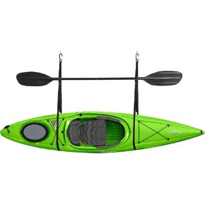 Kayak Rack - Hanging Storage from Wall or Ceiling for Surfboards, Paddleboards, SUP, or Canoe - Adjustable Kayak Straps by RAD Sportz