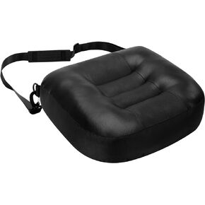 Extra Thick Seat Cushion,Leather & Oxford Cover with Detachable Strap, Waterproof and Anti-Slip Bottom for Stadium Bleachers, Office Chair