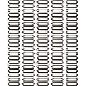 WEICHUAN 10Pcs 6cm*10.7cm Antique Brass Label Holders Iron Card Frame with Screws for Office Library Cabinet Shelves Drawer Name Plates Storage Bins File Drawer