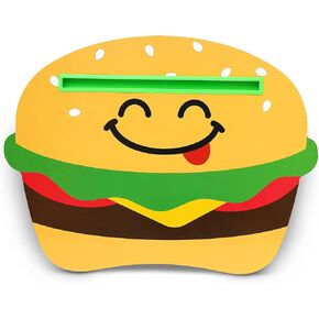 Good Banana Lap Desk - Built-in Tablet Holder, fits laptops and Chromebooks, Ipads up to 15", Delux Plush Padding (Cheeseburger), Multi