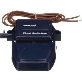 Attwood 4202-7 Float Switch, For Bilge Pump, 12- and 24-V CE rated, 36-Inch Wire, 4 ¼ Inches L x 3 7/8 Inches W x 1 3/8 Inches H