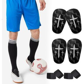 Mini Shin Guards Soccer, 2 Pairs Extra Small Protective Equipment shin Guards,Miniature Soccer Shin Guards with 2 Pairs Shin Guards Strap Shin Fixed Straps, Calf Protective Gear Shin for Men Boy