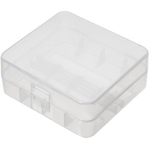 Heyiarbeit Battery Storage Case Holder Box for 2 26650 Batteries, Clear Color (2 Pack)