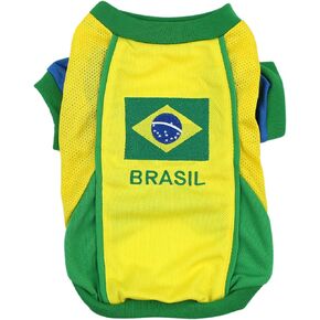 Parisian Pet Dog Jersey - Embroidered “ Mexico “ Breathable Mesh Fabric - Football, and Olympic Sportswear Mexico Dog Clothes - Lightweight for Large Dogs - 4XL