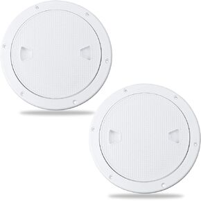 NovelBee 2pcs Boat Round Deck Plate Non Slip Inspection Hatch,Marine Access Hatch with Detachable Cover for Boat RV Kayaks Yacht