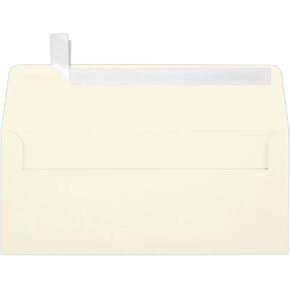 LUXPaper #10 Business Envelopes | Peel & Press | 4 1/8" x 9 1/2" | Natural | 30% Recycled | 80lb. Text | 50 Qty