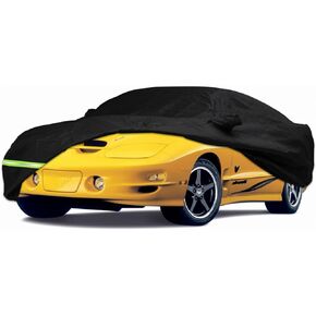 أغطية سيارات مقاومة للماء لعام 1993-2002 بونتياك ترانس آم أغطية سيارات 190T تناسب حسب الطلب 100% حزام مقاوم للرياح وسحاب باب مزدوج يصل إلى 198 بوصة طول (أسود) in Kuwait