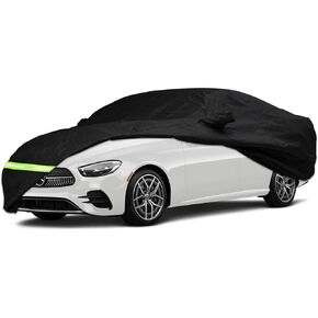 YIXIN Waterproof Car Cover for 2008-2022 Mercedes Benz C Class C250 C300 C350 C400 C450 C63 AMG Sedan 190T Covers Custom Fit 100% Waterproof Windproof Strap & Double Door Zipper Up to 190" L, Black