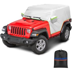 SUPAREE Wrangler Covers Waterproof 2 Door for Wrangler 2007-2023 JK JL 2 Door All Sub-Models,Covers Outdoor Sun Rain Wind Snow Protection,Slivery Storage Bag with Extra Accessories in Kuwait