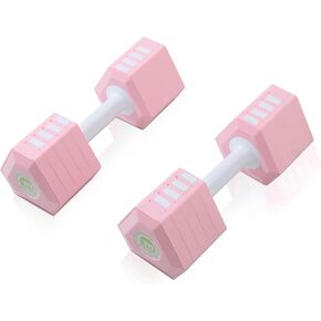 مجموعة دمبل قابلة للتعديل مكونة من 2، مجموعة دمبل 5 في 1 بأوزان حرة للنساء/الرجال، أوزان يد للنساء، كل يد بوزن 3.3 إلى 12.1 رطل للتدريب على ممارسة التمارين الرياضية في المنزل. in Kuwait