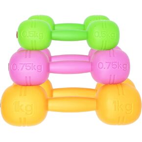Kids Dumbbells Set - Adjustable Sand or Water Filled Dumbbells - Kids Workout Equipment For Fun & Fitness - Toddler Weight Set - 0 to 2 lb Weights