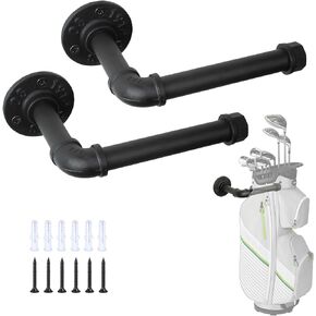 BiJun Wall Mount Golf Bag Storage Rack,Golf Bag Holder Garage Golf Bag Organizer Golf Bag Stand Golf Bag Storage Rack Hangers for Storage Space for Garage