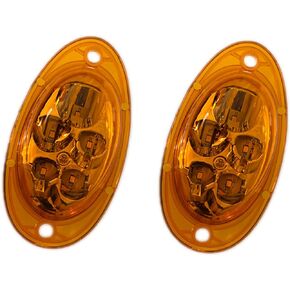 for Freightliner Cascadia Amber LED Side Marker Turn Signal Cab Parking Light Lamps Sealed 5-2835-SMD