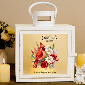 Fabuday Sympathy Gift Memorial Lantern - Memory Lamp for Loss of Loved One/Mom/Dad, Sympathy Lanterns with Flameless Candle, Bereavement Gifts for Condolences Grief Funeral Remembrance Grieving Black