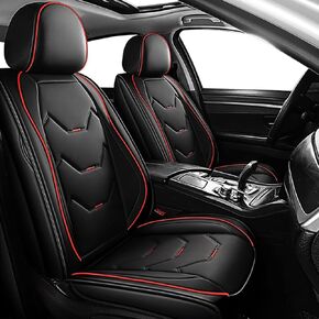 Leather Car Seat Covers,Breathable Waterproof Automotive Seat Covers, Universal Anti-Slip Car Seat Protectors Driver Seat Cover for Sedans SUV Pick-up Truck