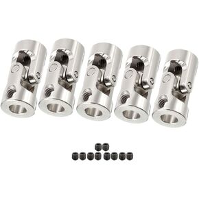 uxcell 5pcs 5mm to 5mm Inner Dia Rotatable Universal Steering Shaft U Joint Coupler L23XD11
