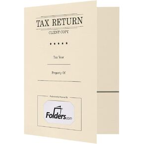 LUXPaper 9" x 12" Presentation Folders | Two Pocket | Natural | 80lb. Cover | 25 Qty